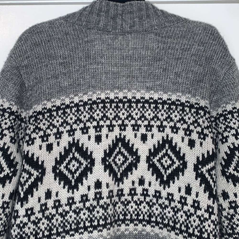 J. Jill Southwest Wool Blend Open Front Cardigan Sweater L - Picture 7 of 10